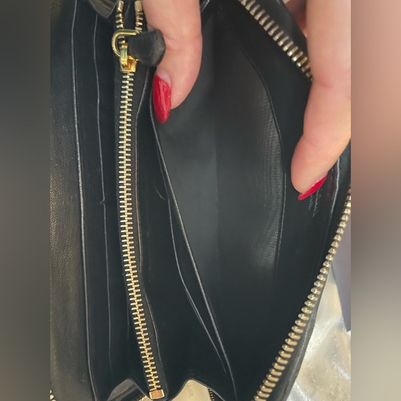 EUC, Prada Black Leather, Ruched, Long Wallet, with Paperwork - Picture 13 of 16